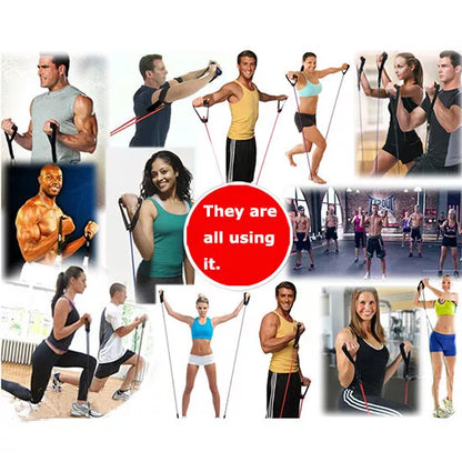 Exercise Latex Resistance Bands Stretch Training Rope Yoga Green Color 3.9ft